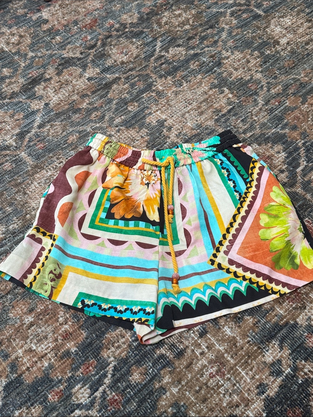 Forever New Juno Paia Tile TENCEL Tropical Shorts US 4 AU 8